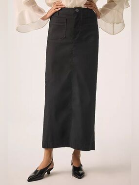 Anthropologie/ Maeve Colette Maxi Skirt in Black XXS